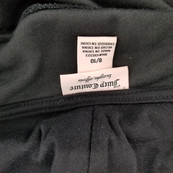 JUICY COUTURE TRACKSUIT  Rhinestones Black  VELOUR SIZE 8/10 - Picture 16 of 16
